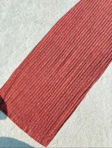 Ribbed Knit Square Neck Dress