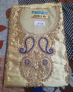 Stone zari and embroidery work Dress Material