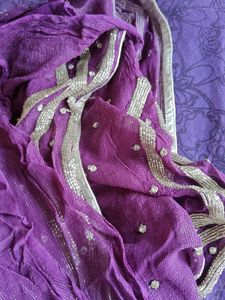Exquisite Purple Embellished Saree