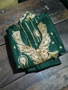 Elegant Green Embroidered Kurta Set
