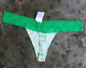 Green Lace Thong Panty sez XxL
