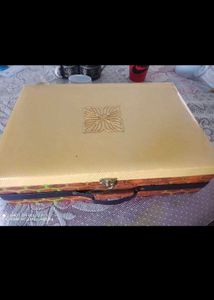 🎁 Vintage suitcase Golden colour storage box