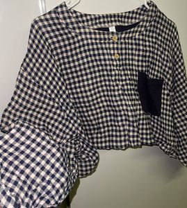 Gingham Checkered Cropped Top