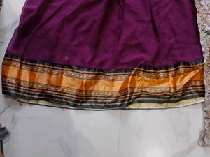 Elegant Embroidered Purple Gown