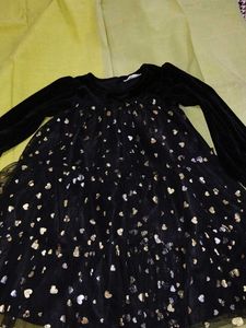 baby party gown with shimmer net outside
