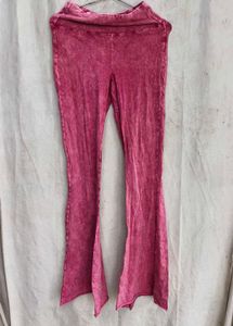 I. Pink Tie-Dye Flared Pants