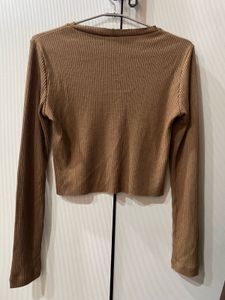 Ribbed Long Sleeve Crop Top