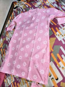 New Pink Printed Kurta Set with Dupatta