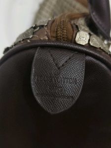 Unique Sequin &amp; Leather Handbag