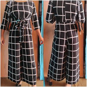 ✨Trendy Grid Print Jumpsuit✨