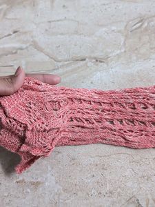 Pink Crochet Knit Top