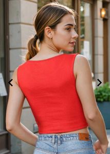 Red Crop Tank Top
