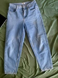 blue denim mom jeans