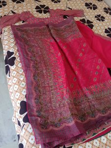 Cotton Work Kurta Set Wit Duapata