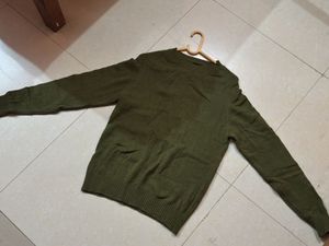 Men's Green Crew Neck Sweater