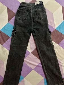 Dark Wash Cargo Jeans