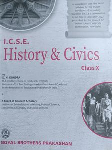 AICSE History And Civics 10th Book By D.N Kundra