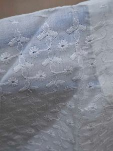 White Embroidered Kurta. (size M)