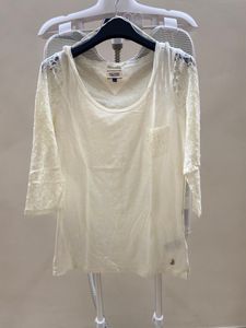 Cream Lace Sleeve Top