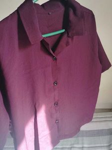Stylish Purple Button-Up Shirt