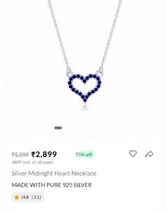 Sterling Silver Heart Necklace