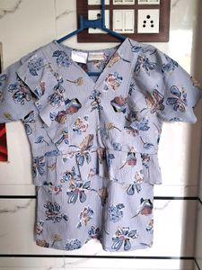 Girls Foral lavender top