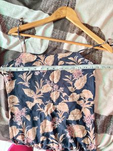 Navy Floral Print Mini Dress