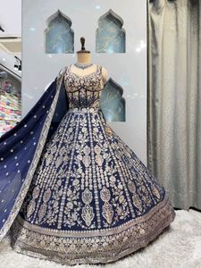 Elegant Navy Blue Lehenga Choli