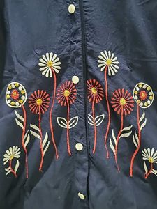 Blue Embroidered Kurta upDown style