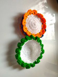 bouquet crochet coasters set -4