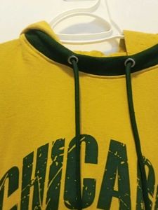 Yellow Chicago Graphic Hoodie