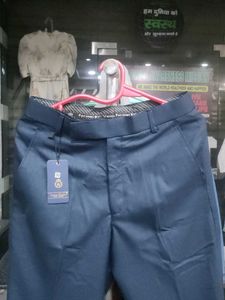 Men's Blue Formal Trousers