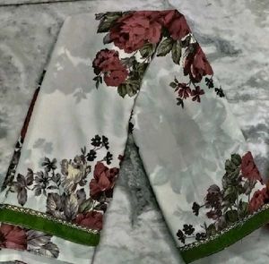 white Beautiful saree
