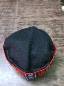 Unique Handcrafted Woolen Hat with Woven Band