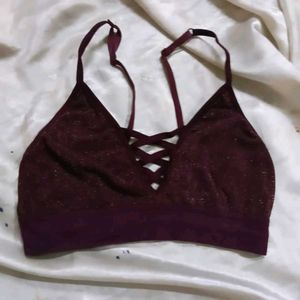 Lace-Up Front Sports Bra
