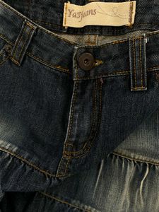 Denim Tiered Skirt