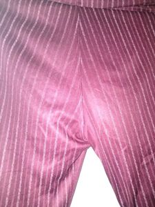 Maroon Pinstripe Pants