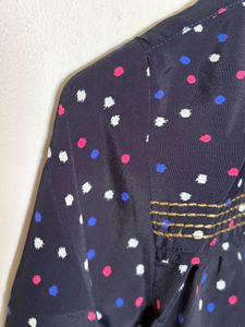 Navy Blue Polka Dot shrug🦋