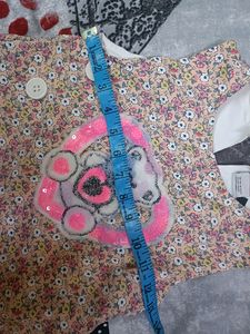 Kid's girls Flower Printed Top For 5 To 6 Years O