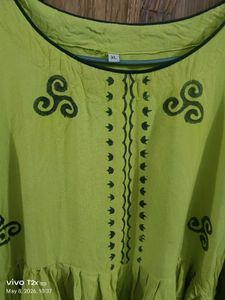 Yellow Printed Kurta