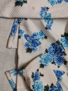 Floral Print White Jacket