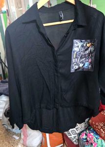 Black plain Shirt
