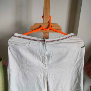 Classic Crocodile Ladies White Pants