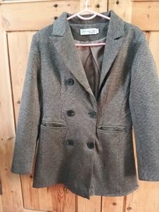 Bonpoint Girl Grey Tweed (Wool and Mohair) Coat