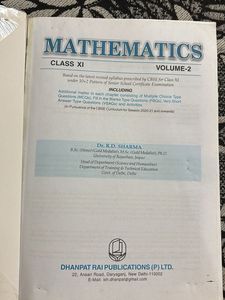 R.D. Sharma Maths Textbooks Class XI