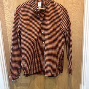 H&amp;M Men's Orange and Navy Shirt