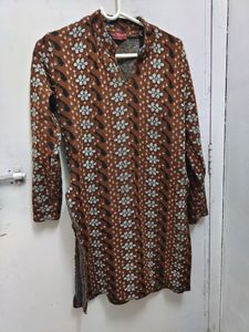 Brown Woolen Kurti