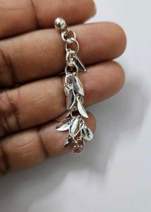 Silver Leaf Dangle Earrings