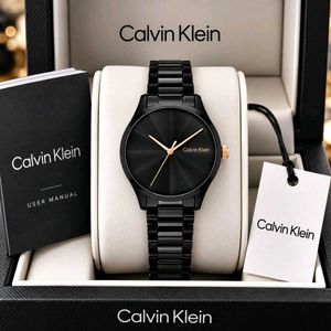 Calvin Klein Black Metal Band Watch