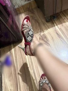 Embellished heel Sandals